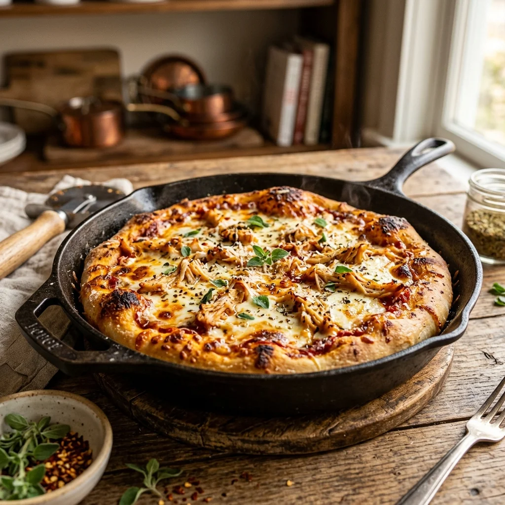 Pizza de Frigideira de Frango